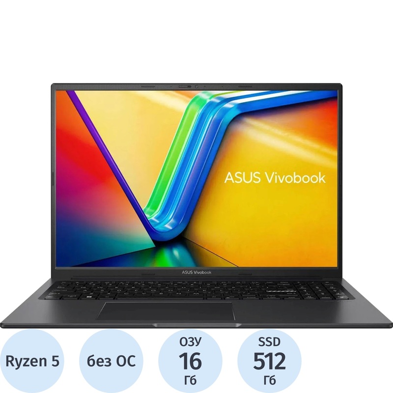 Изображение товара Ноутбук Asus Vivobook M3604YA-MB248 16 дюймов 16Гб SSD без ОС черный