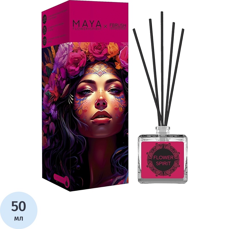 Изображение товара Аромадиффузор Maya Aroma Home Flower Spirit 50 мл цветочные ароматы