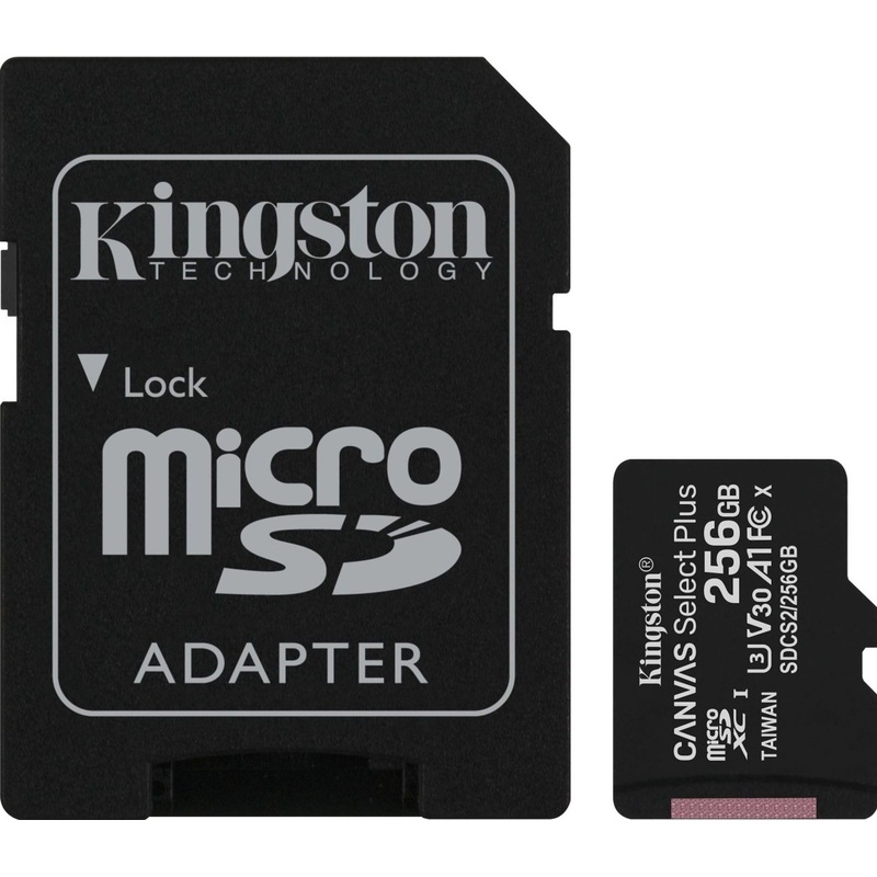 Изображение товара Карта памяти microSDXC Kingston Canvas Select Plus 256 ГБ Class 10 UHS-I адаптер