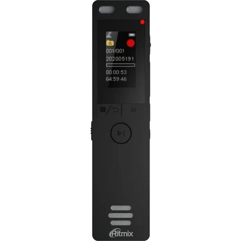 Изображение товара Цифровой диктофон Ritmix RR-155 с 16 ГБ памяти и микрофоном для записи звука