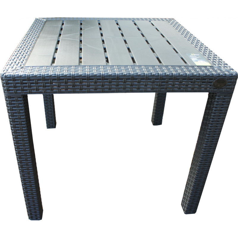 Изображение товара Пластиковый квадратный стол Rattan горький шоколад 789х789х701 мм