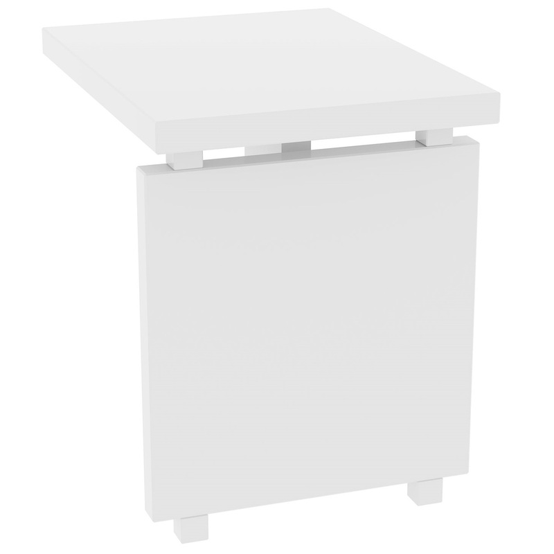 Изображение товара Стол приставка Комус Мебель Easy Director белый жемчуг 800х600х780 мм