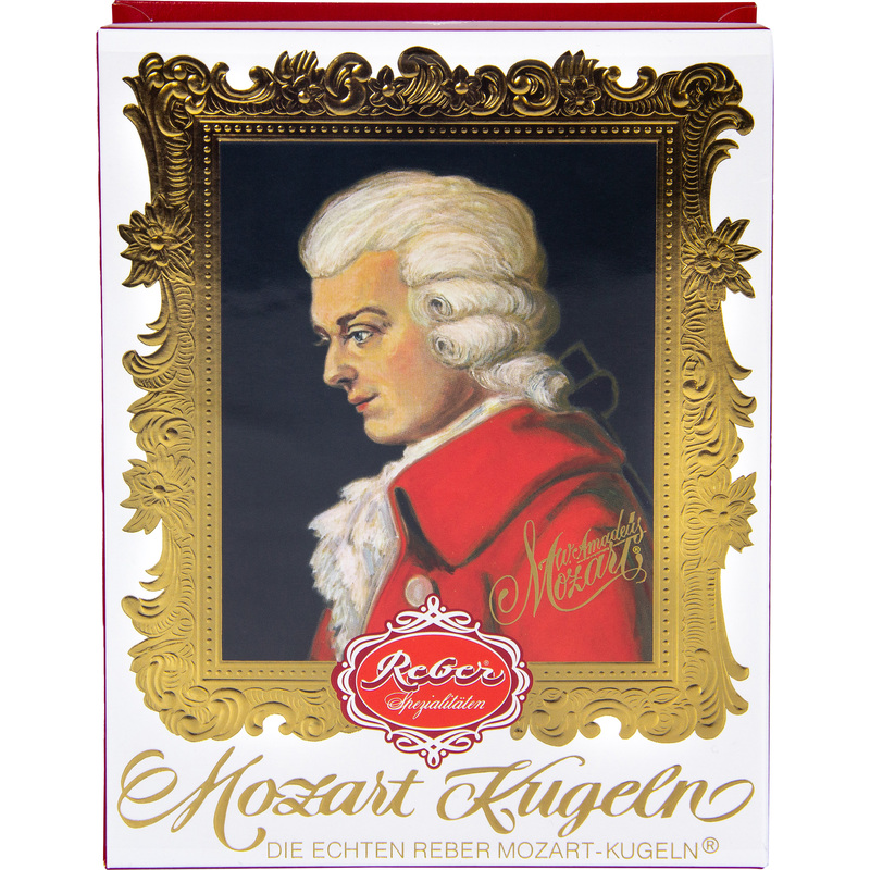 Изображение товара Конфеты шоколадные Reber Mozart Kugeln ореховое пралине и марципан 240 г