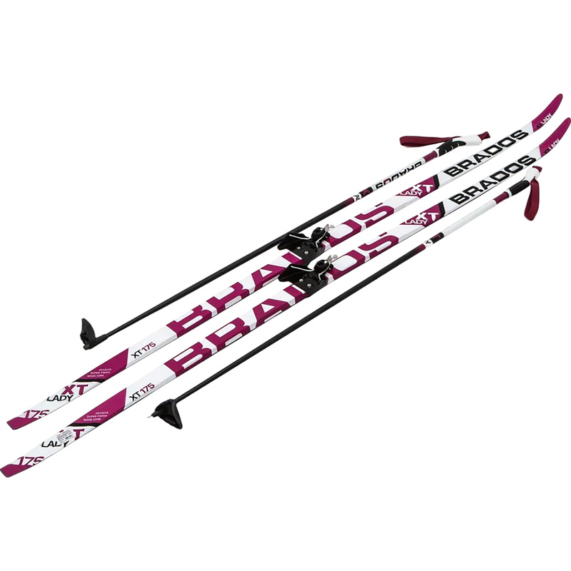 Изображение товара Лыжный комплект STC Wax XT Lady 175 см белый розовый беговые лыжи