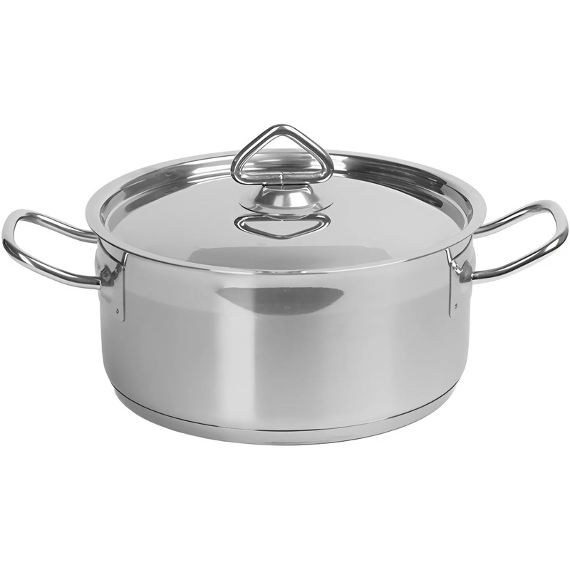 Изображение товара Кастрюля нержавеющая сталь 3 л с крышкой профессиональная для кухни