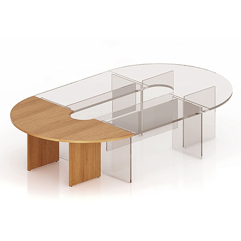 Изображение товара Секция стола для переговоров Эталон угловая орех 2000x1000 мм