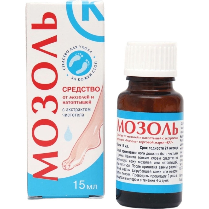 Изображение товара Мозоль Ка средство от мозолей и натоптышей 15 мл противовоспалительный лосьон