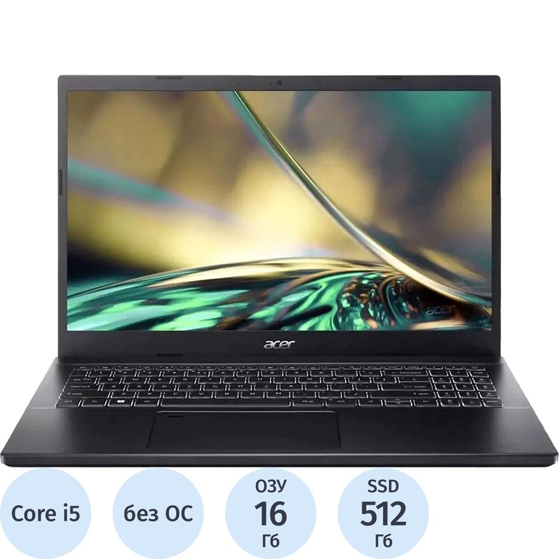 Изображение товара Ноутбук Acer Aspire A715-76G с процессором Intel Core i5