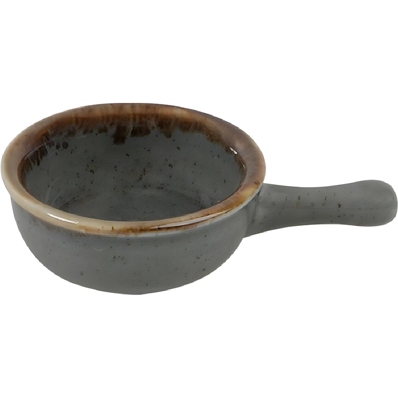 Изображение товара Соусник Porland Seasons фарфоровый 50 мл 9х6 см (808111 тёмно-серый-12)