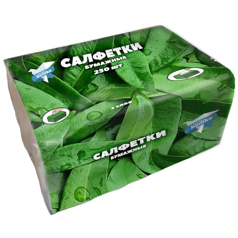 Изображение товара Салфетки бумажные 2-слойные 250 листов