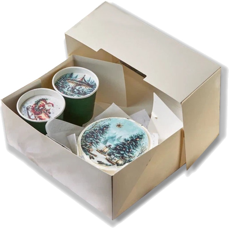 Изображение товара Набор бенто-торт и Cake to go Заснеженный пейзаж 940 г