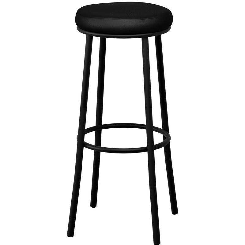 Изображение товара Стул барный СБ1/1-01 чёрный (кожзам, металл)