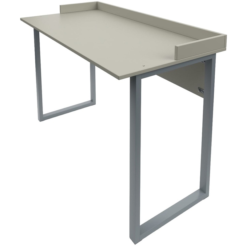 Изображение товара Ученический стол двухместный с бортиком серый высотой 820 мм 1200x600 мм