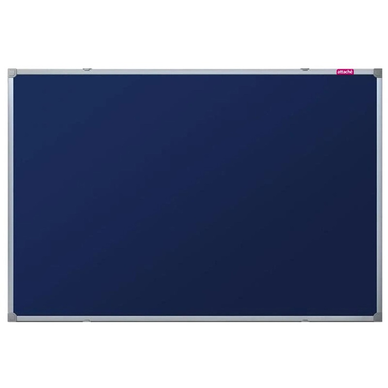 Изображение товара Настенная текстильная доска Attache 100x150 см с алюминиевой рамой синяя