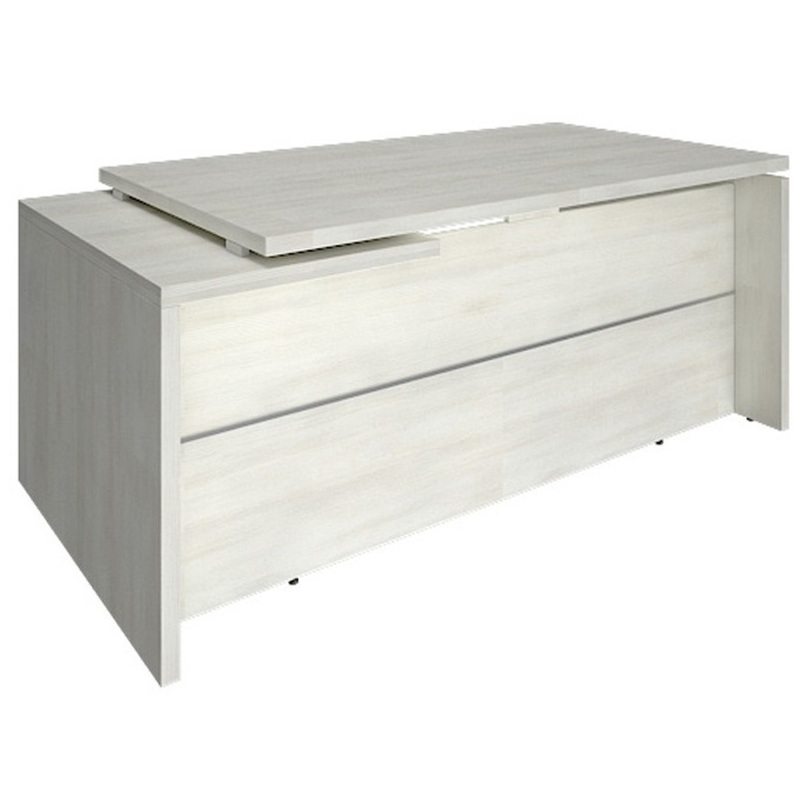 Изображение товара Стол руководителя Yalta правый снежная патина 1800х900х750 мм