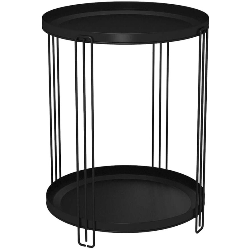 Изображение товара Журнальный стол Sheffilton SHT-CT31 с дополнительной полкой черный муар 360х360х460 мм