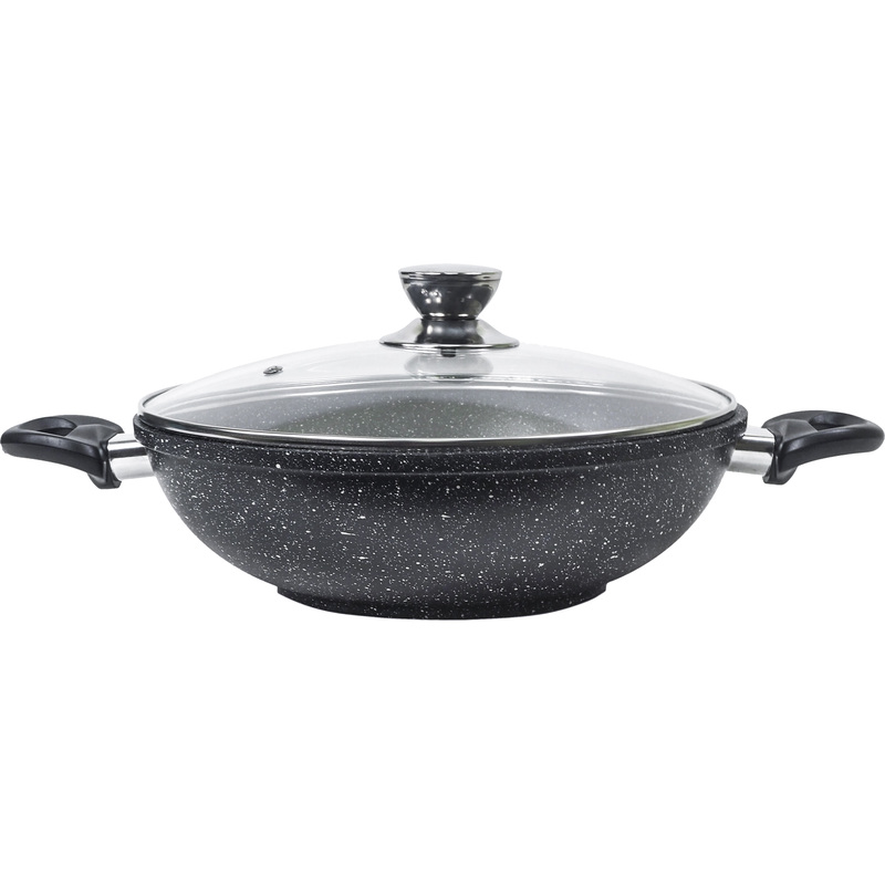 Изображение товара Сотейник Panairo Lordom LO-SOT.WO-28-BAС-K.Chr 28 см литой алюминий с крышкой