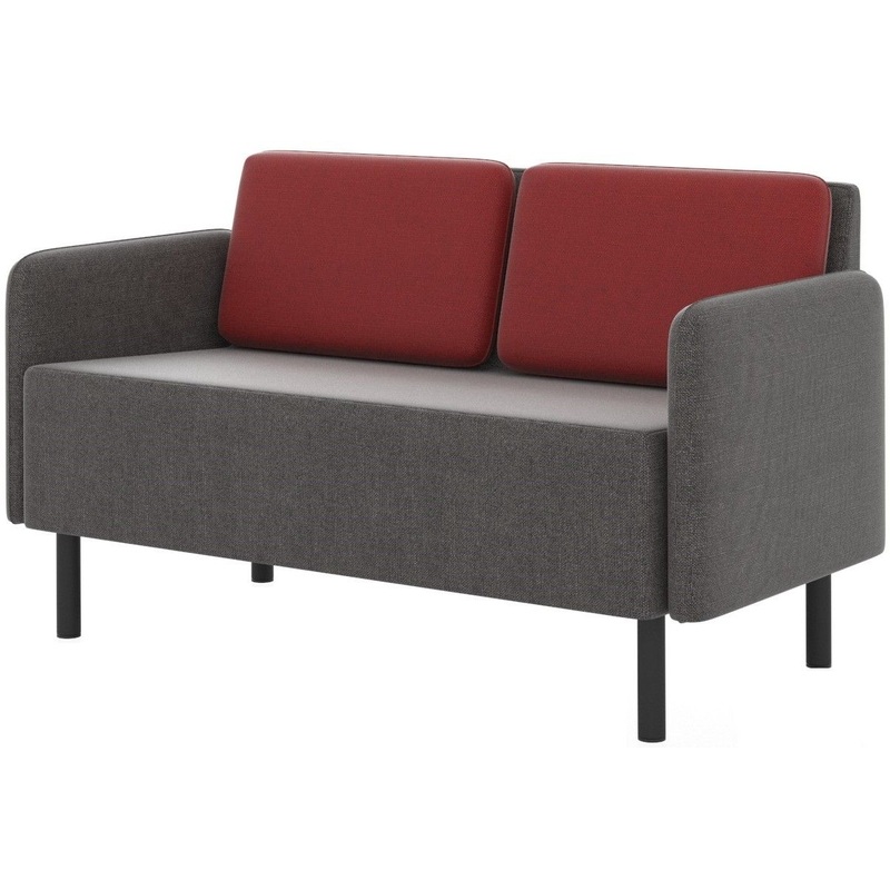 Изображение товара Двухместный диван Select 2-М бордовый серый ткань скандинавский стиль