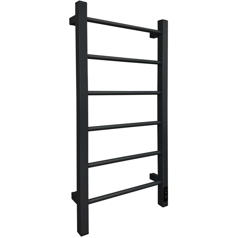 Изображение товара Электрический полотенцесушитель ЭПС 400х800НС Н6Э чёрный матовый для ванной комнаты