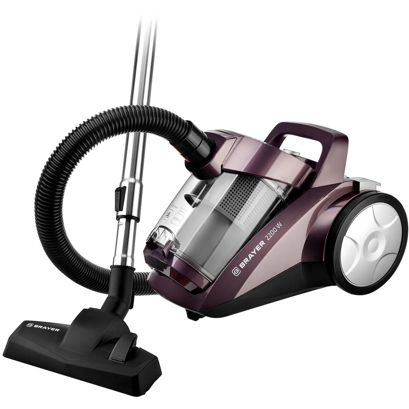 Изображение товара Пылесос Brayer BR4205 мощность 2200 Вт, HEPA фильтр, контейнер 4л