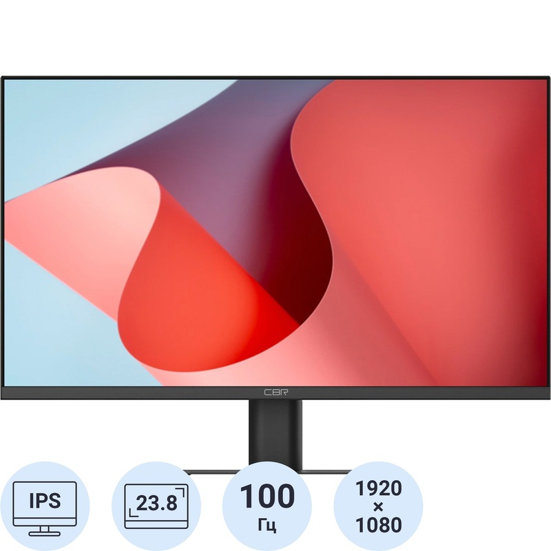 Изображение товара Монитор 23.8 IPS Full HD HDR VGA HDMI DisplayPort черный CBR MF-2402