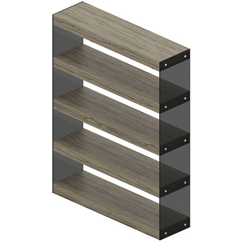 Изображение товара Стеллаж для документов GS-6 лимба тёмная, 1430x400x1860 мм с 5 полками