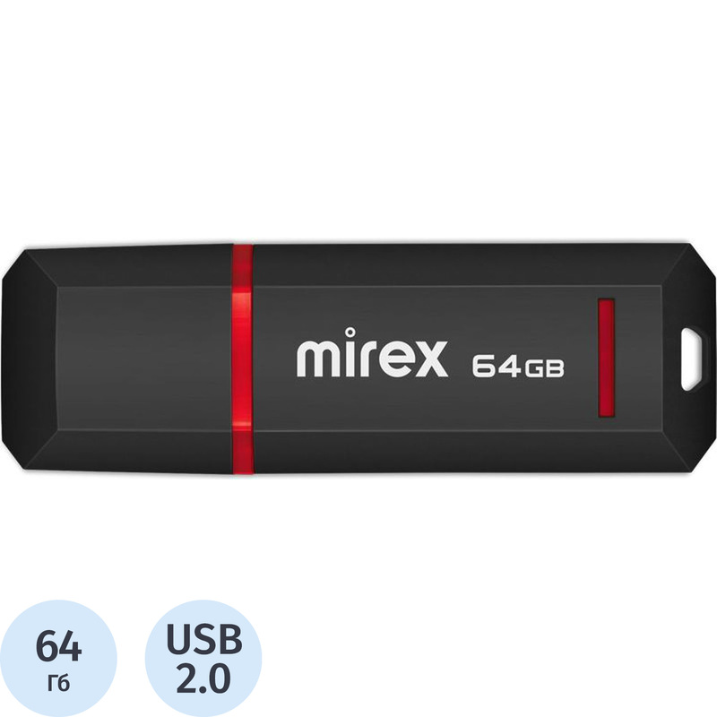Изображение товара Флешка USB 2.0 64 ГБ Mirex Knight (13600-FMUKNT64)