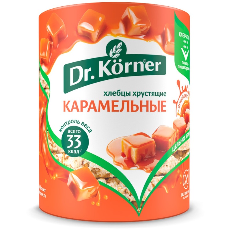 Изображение товара Хлебцы Dr.Korner Карамельные кукурузно-рисовые 90 г