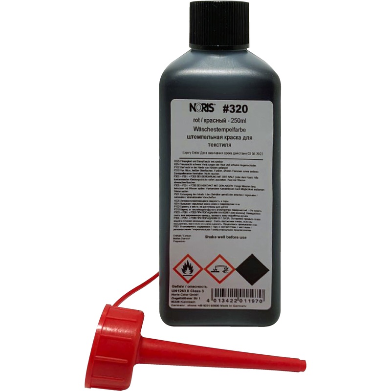 Изображение товара Краска штемпельная черная на спиртовой основе 250 мл для ткани