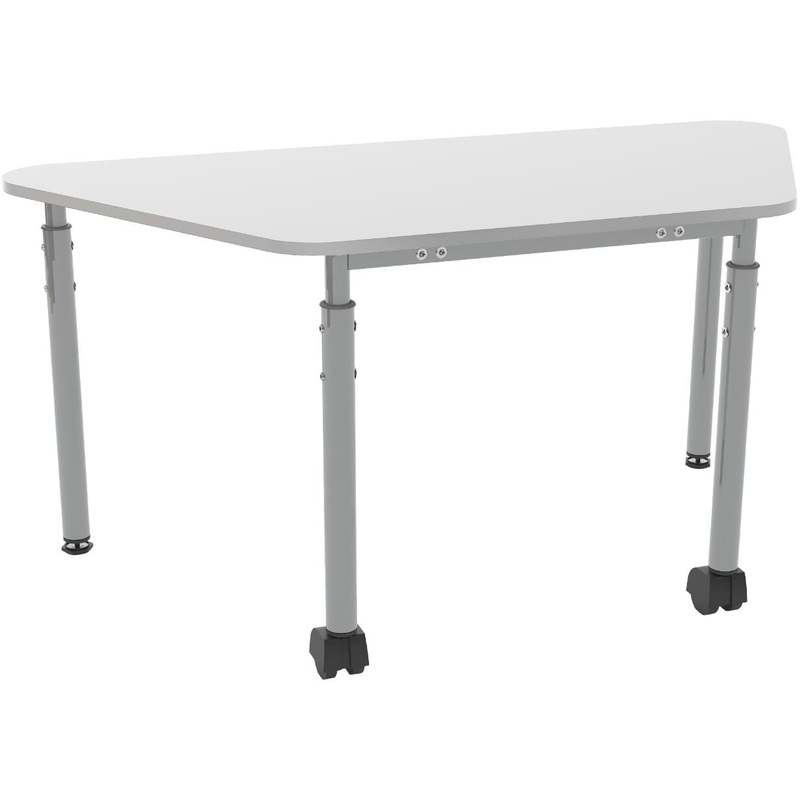 Изображение товара Стол Точка Роста Трапеция белый/серый 1200x574 мм