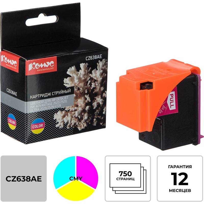 Изображение товара Картридж струйный Комус 46 CZ638AE для HP цветной совместимый