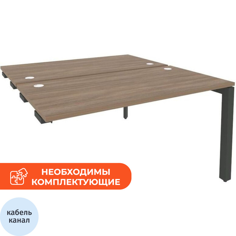 Изображение товара Рабочая станция на 2 рабочих места ONIX-П O.MP-D.SPR-3.7 дуб аризона антрацит