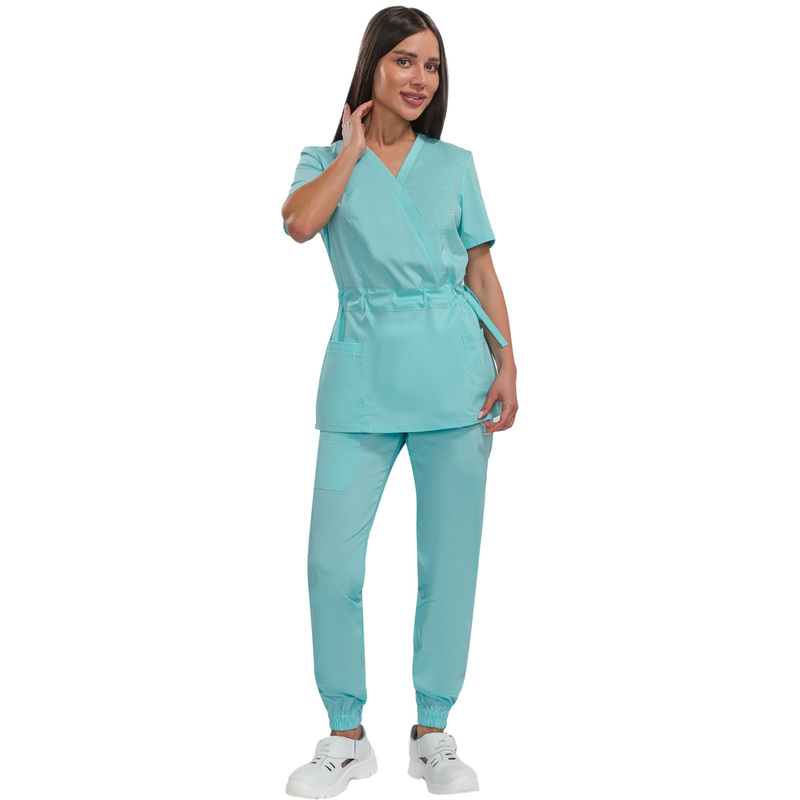 Изображение товара Медицинский женский костюм м24-КБР бирюзовый размер 48 для защиты и комфорта в работе