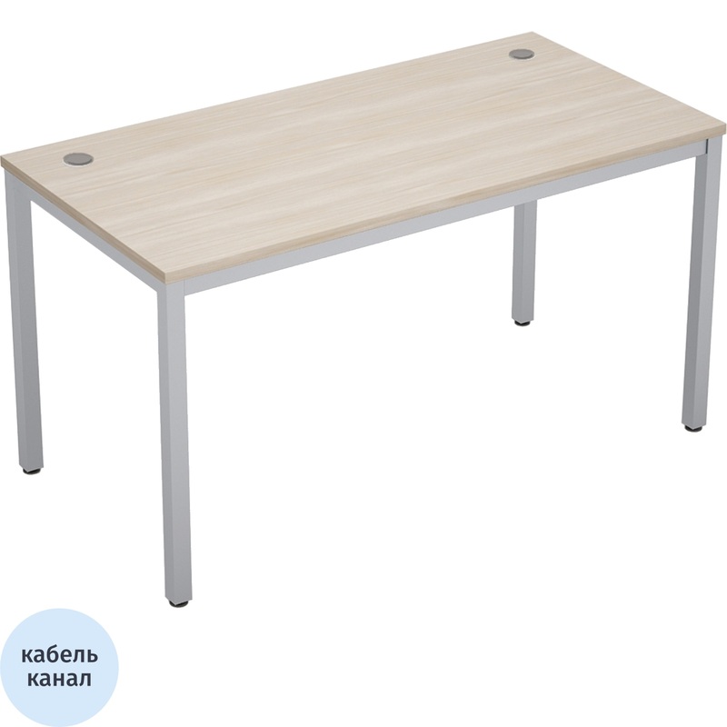 Изображение товара Стол офисный прямой Avance 6М.069 шамони светлый алюминий матовый 1400х600х750 мм