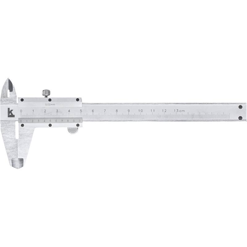 Изображение товара Уценка. Штангенциркуль Калиброн ШЦ-1 150 мм шаг 0.02 мм с глубиномером (71869)