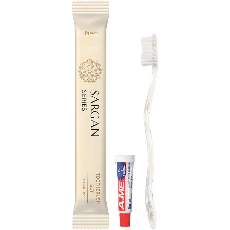 Изображение товара Набор зубной Grass Sargan флоупак зубная щётка и паста 200 штук