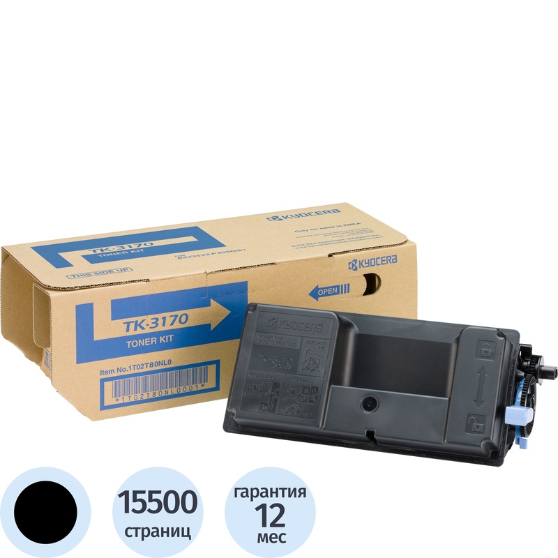Изображение товара Оригинальный лазерный картридж Kyocera TK-3170 15500 страниц черный