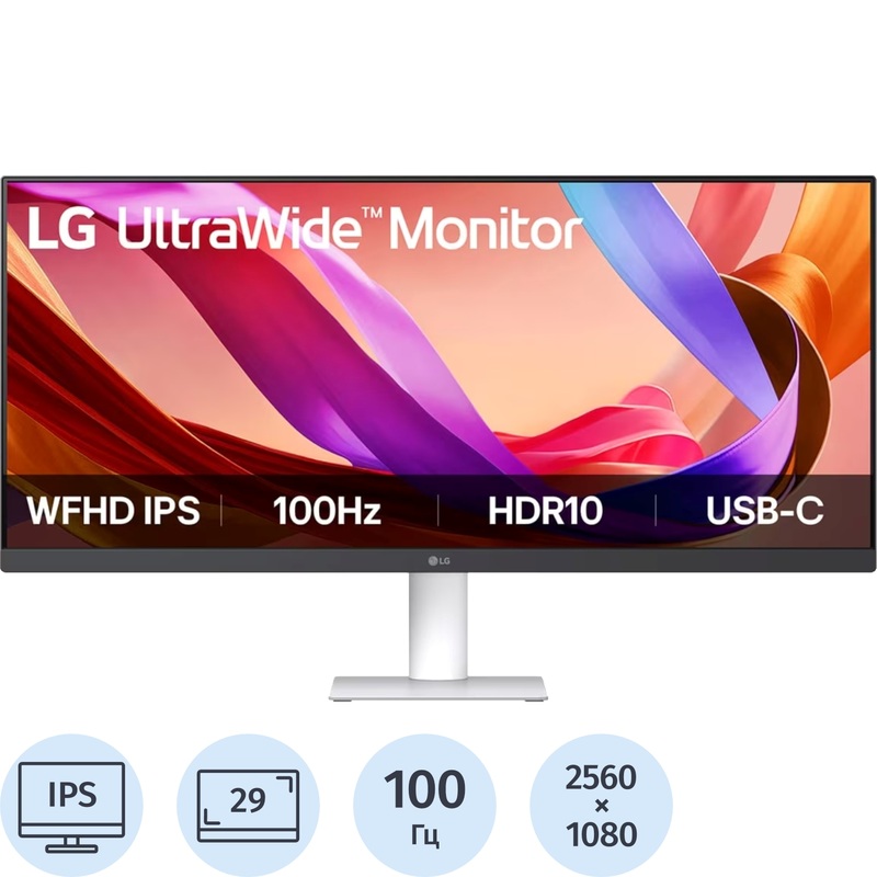 Изображение товара Монитор 29 LG UltraWide 29U531A-W.ARUZ белый 2560x1080 IPS HDR G-Sync