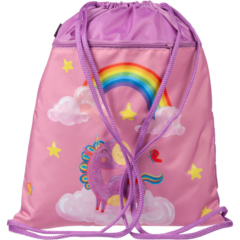 Изображение товара Мешок для сменной обуви Комус Класс Волшебный единорог 36x47 см сиреневый с карманом