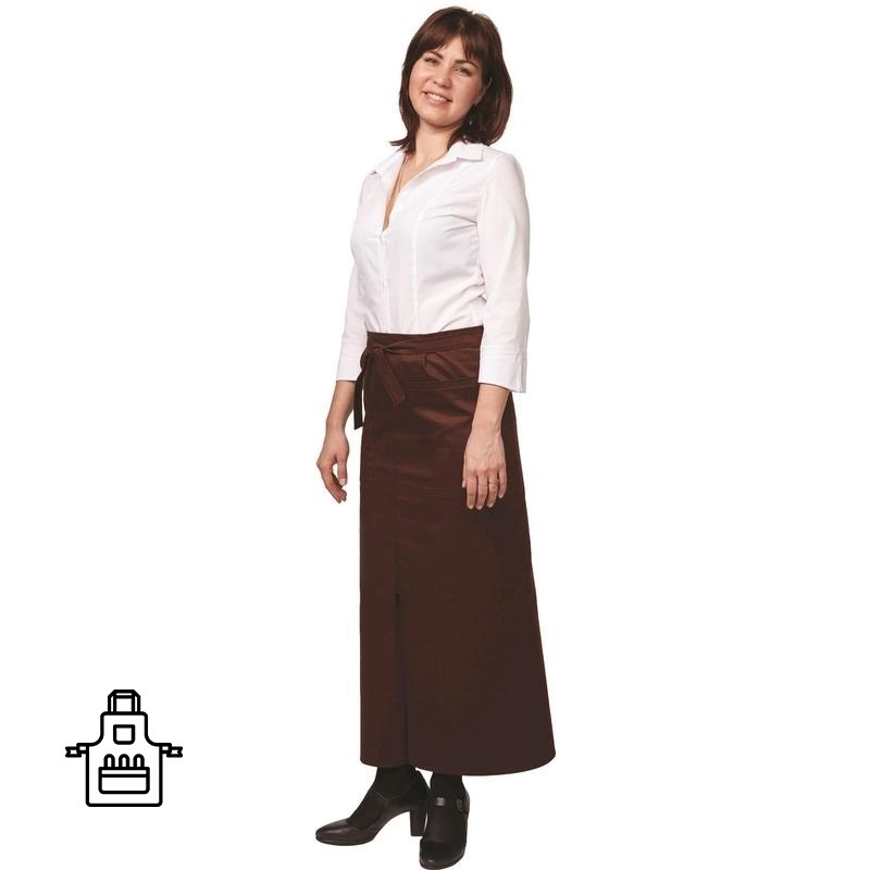 Изображение товара Фартук официанта коричневый длинный