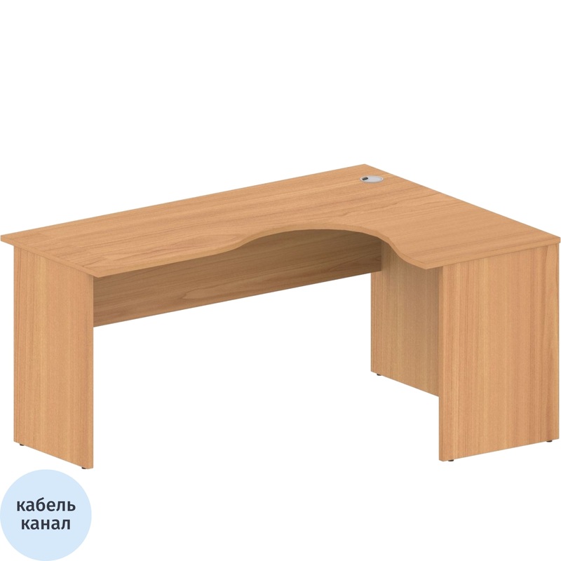 Изображение товара Угловой рабочий стол Комус Мебель Easy One 888.889 правый 1600х1200х743 мм