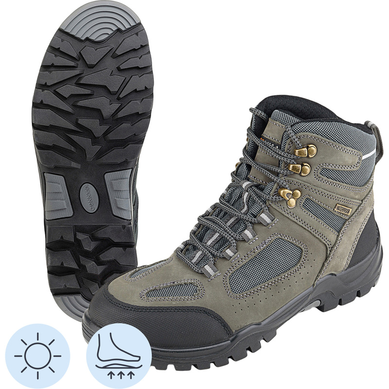 Изображение товара Ботинки треккинговые мужские Wanngo WG2-21-NT ПУ-резина из натуральной кожи серые (размер 44)