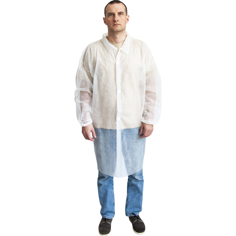 Изображение товара Халат одноразовый медицинский Unite процедурный белый XXL 10 штук