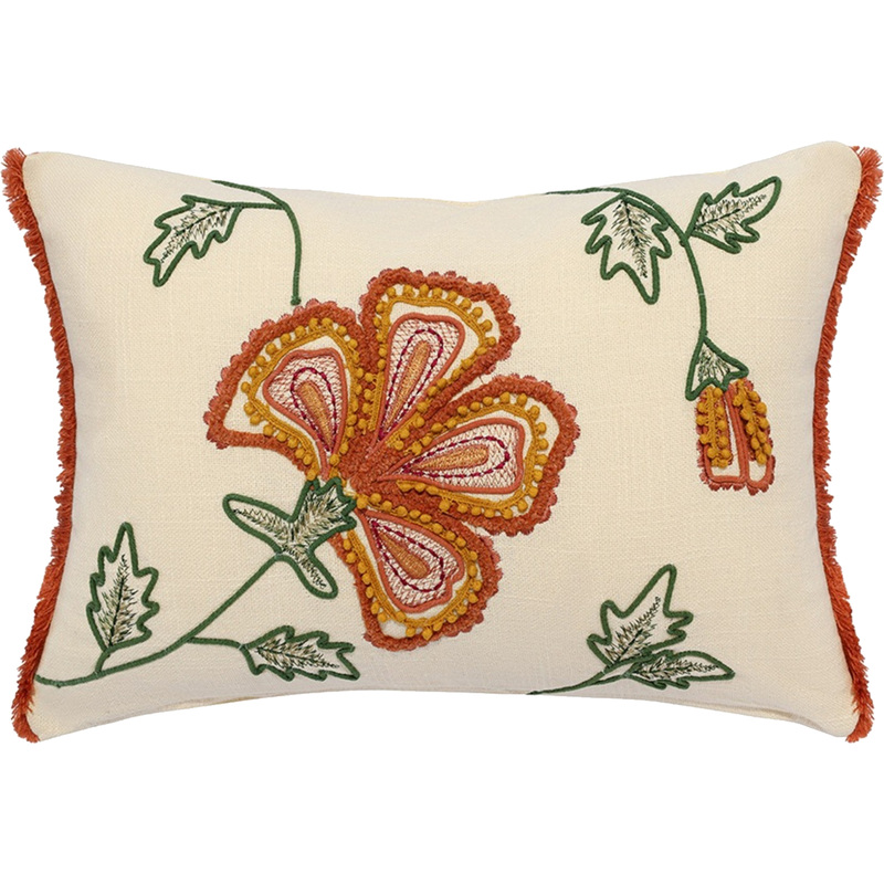 Изображение товара Декоративная подушка Tkano Spring flower 30x45 см хлопок бежевый этнический дизайн