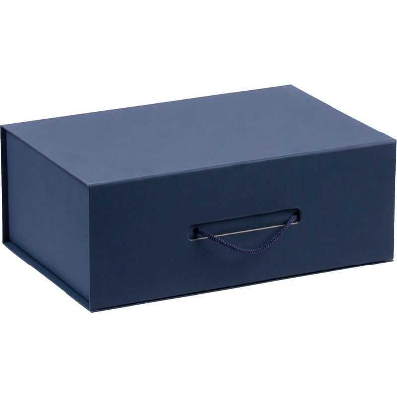 Изображение товара Подарочная коробка New Case с магнитным замком синия 33x21.5x12.5 см Россия