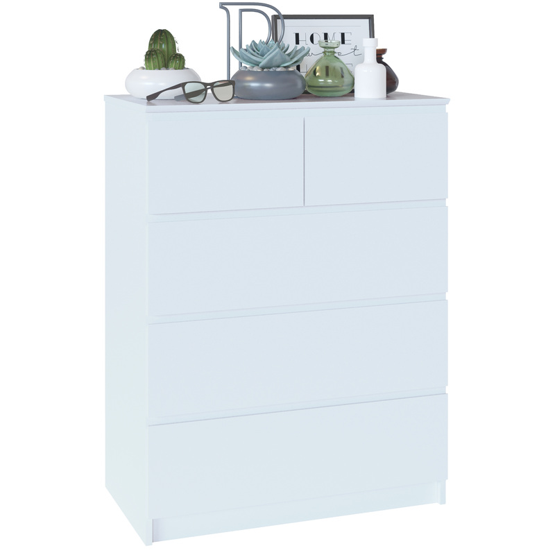 Изображение товара Комод Сокол Т-5р белый 800х446х1044 мм современный стиль и надежность