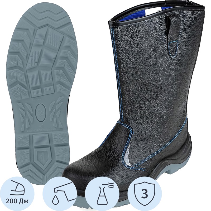 Изображение товара Рабочие сапоги Prosafe 16Т из искусственной кожи с металлическим подноском 46 размер