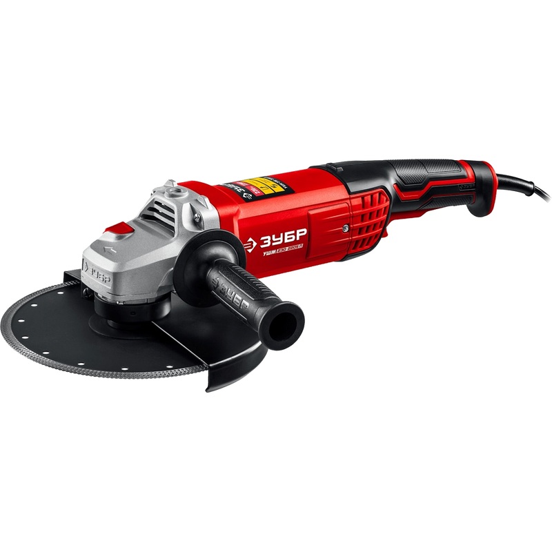 Изображение товара Угловая шлифмашина ЗУБР УШМ-230-2205 П с мощностью 2200 Вт