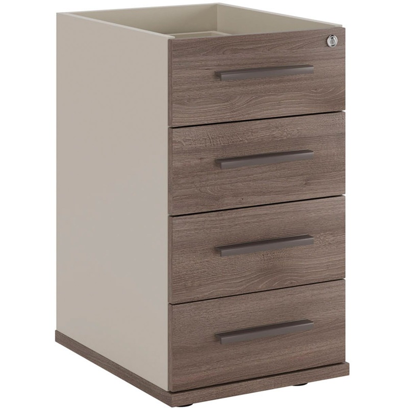 Изображение товара Тумба приставная для оргтехники NLN36330531 с замком без топа дуб шамони