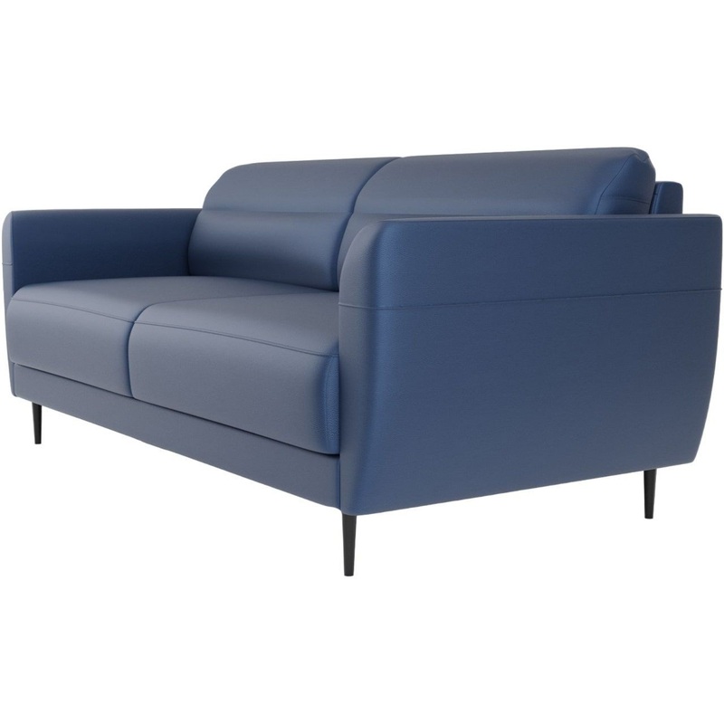Изображение товара Трехместный диван Релакс Монако Lounge синий из искусственной кожи современный стиль